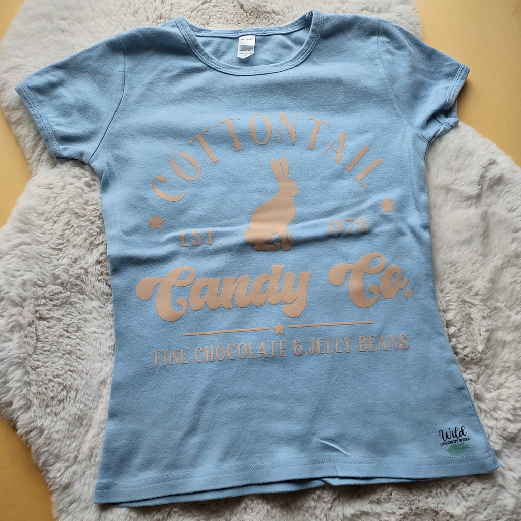 Cotton Graphic Girly Tee- Cottontail Candy Co - Youth Large