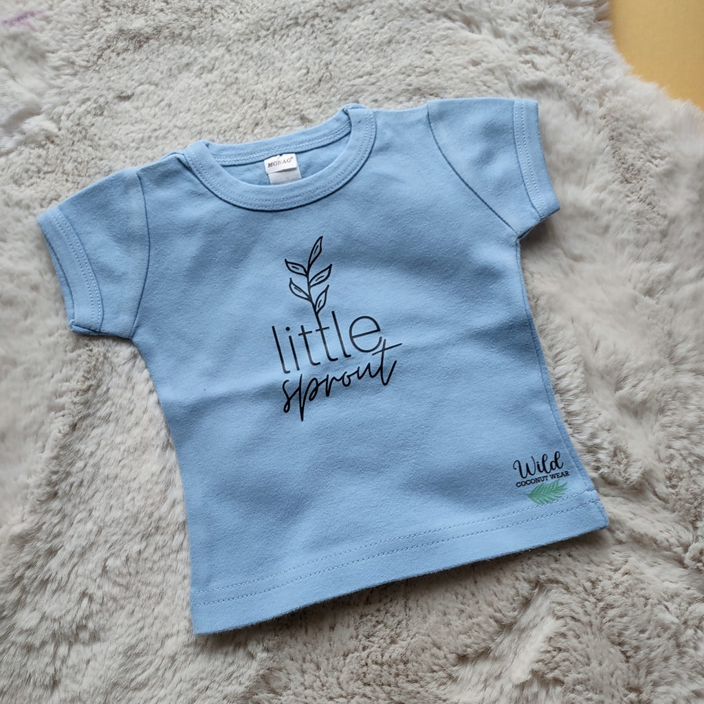 Cotton Graphic Girly Tee- Little Sprout- 3-6 months