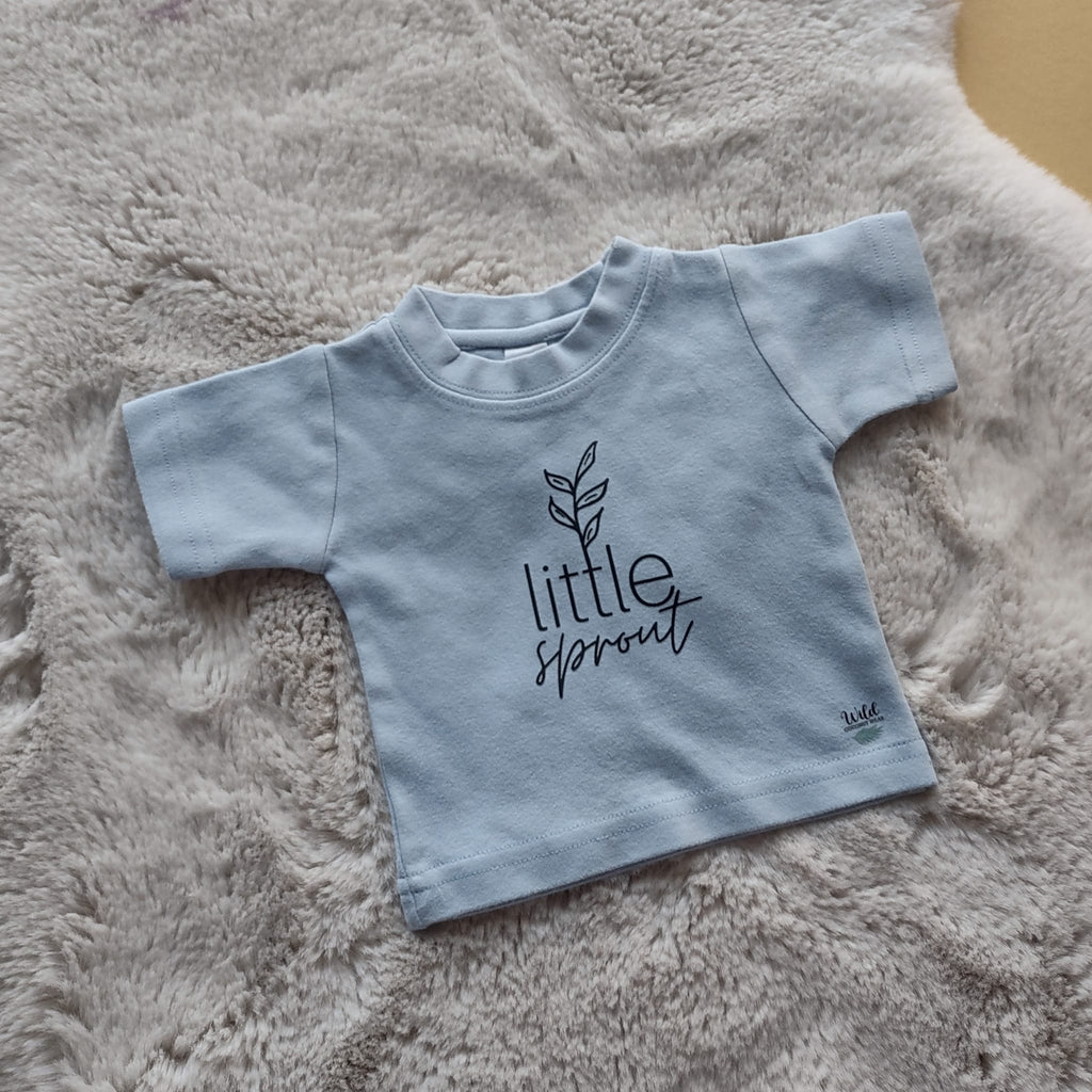 Cotton Graphic Crew Neck Tee- Little Sprout- Size 3-6 months