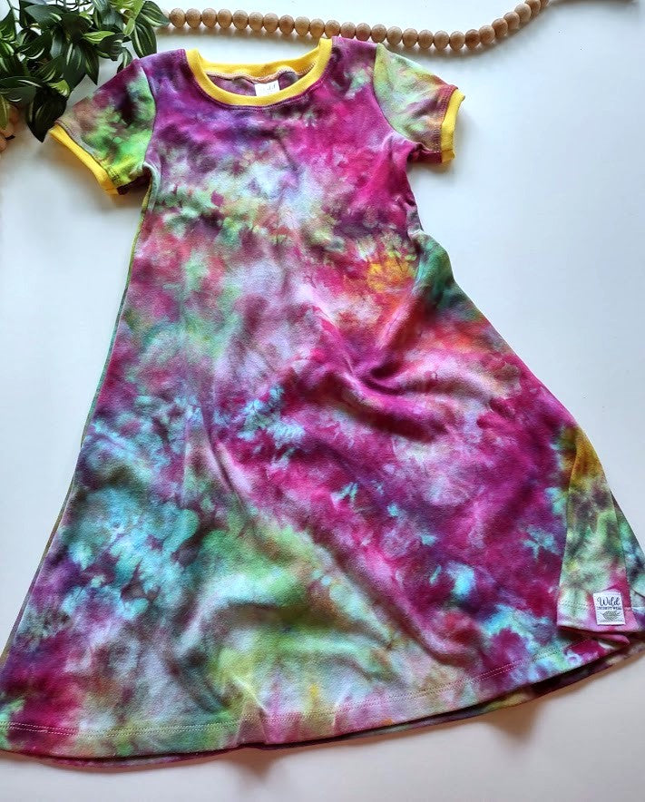 Cotton Hand Dyed Swing Dress - Size 7