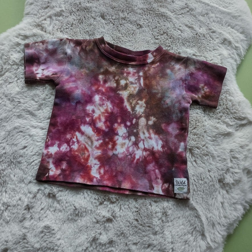 Cotton Hand Dyed Crew Neck Tee-Size 6-12 months