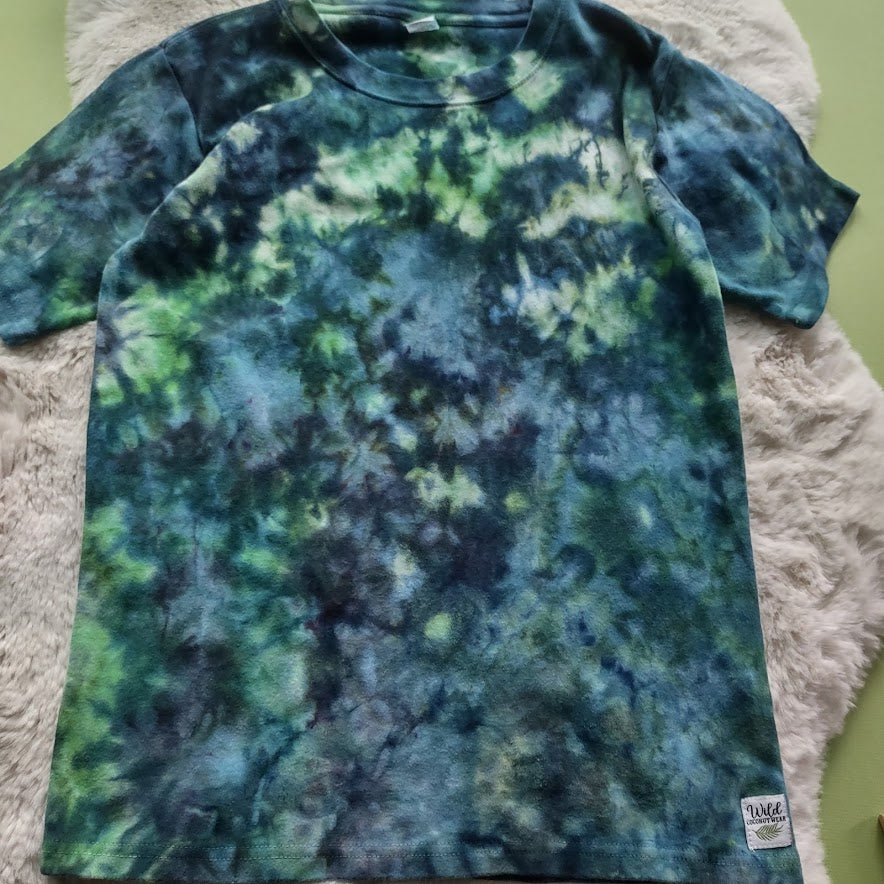 Cotton Hand Dyed Crew Neck Tee-Size Youth Large (12)