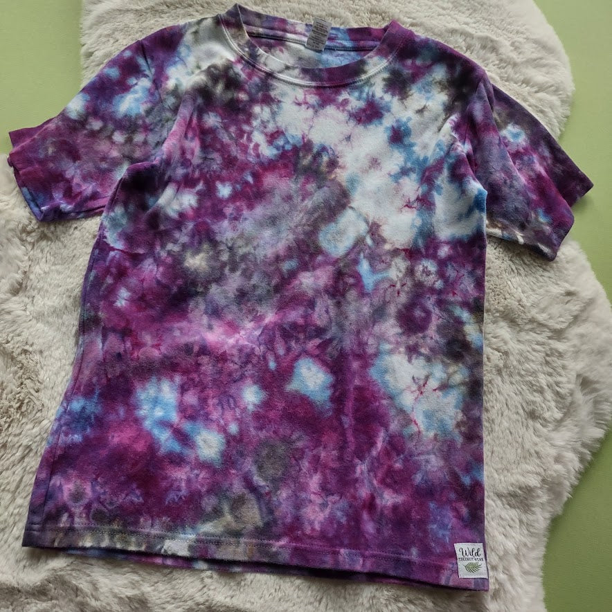Cotton Hand Dyed Crew Neck Tee-Size Youth Medium (10)