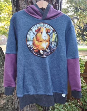 Cotton FLEECE Hooded Pullover- Guinea Pig- Size 7